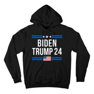 Funny Biden Trump Ticket 2024 President Biden And Vice President Trump Tall Hoodie