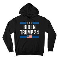 Funny Biden Trump Ticket 2024 President Biden And Vice President Trump Tall Hoodie