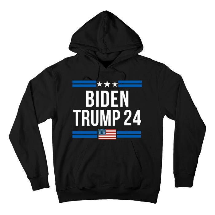 Funny Biden Trump Ticket 2024 President Biden And Vice President Trump Tall Hoodie