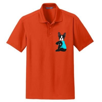 Funny Boston Terrier I Love Mom Apparel Dog Mom Gifts Womens Dry Zone Grid Polo