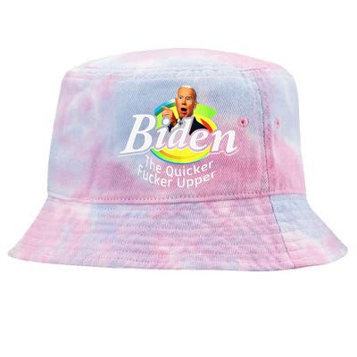 Funny Biden The Quicker FEr Upper Tie-Dyed Bucket Hat