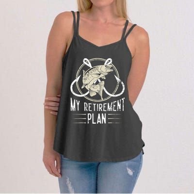 Funny Born To Go Fishing Bass Fish Fisherman Women's Strappy Tank