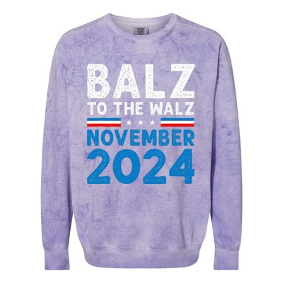 Funny Balz To The Walz Kamala Harris Tim Walz 2024 Colorblast Crewneck Sweatshirt