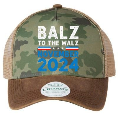 Funny Balz To The Walz Kamala Harris Tim Walz 2024 Legacy Tie Dye Trucker Hat