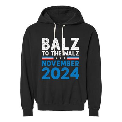 Funny Balz To The Walz Kamala Harris Tim Walz 2024 Garment-Dyed Fleece Hoodie