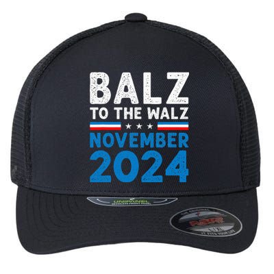 Funny Balz To The Walz Kamala Harris Tim Walz 2024 Flexfit Unipanel Trucker Cap