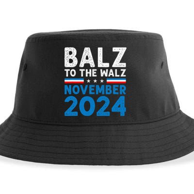 Funny Balz To The Walz Kamala Harris Tim Walz 2024 Sustainable Bucket Hat