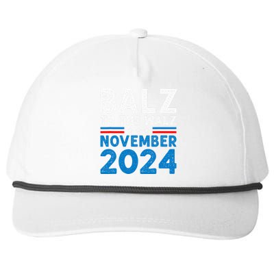 Funny Balz To The Walz Kamala Harris Tim Walz 2024 Snapback Five-Panel Rope Hat