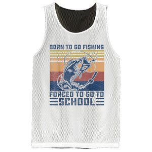 Funny Born To Go Fishing Bass Fish Fisherman Boys Kids Mesh Reversible Basketball Jersey Tank