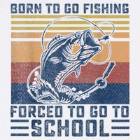 Funny Born To Go Fishing Bass Fish Fisherman Boys Kids Cooling Performance Long Sleeve Crew