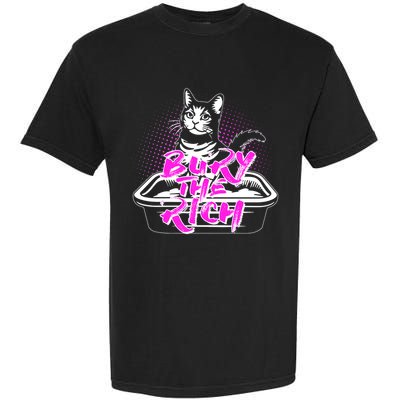 Funny Bury The Rich Cat Litter Box Garment-Dyed Heavyweight T-Shirt