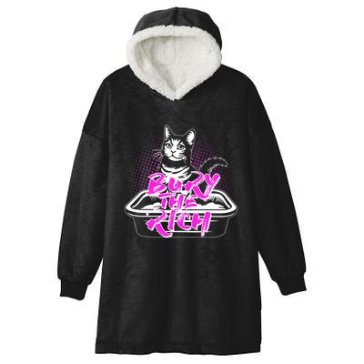 Funny Bury The Rich Cat Litter Box Hooded Wearable Blanket