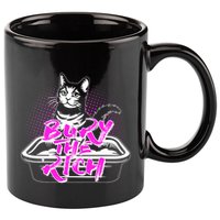 Funny Bury The Rich Cat Litter Box 11oz C Handle Ceramic Mug