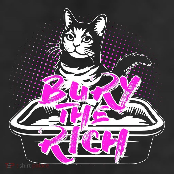 Funny Bury The Rich Cat Litter Box Trucker Hat