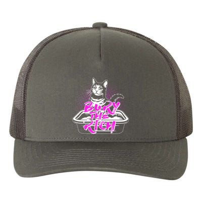 Funny Bury The Rich Cat Litter Box Yupoong Adult 5-Panel Trucker Hat