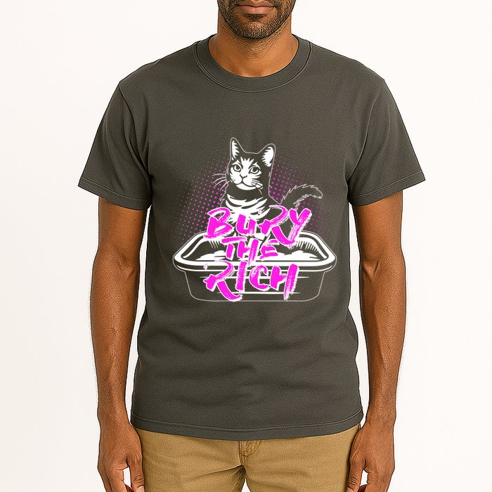 Funny Bury The Rich Cat Litter Box Tall T-Shirt