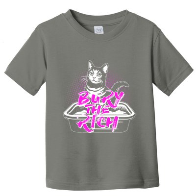 Funny Bury The Rich Cat Litter Box Toddler T-Shirt