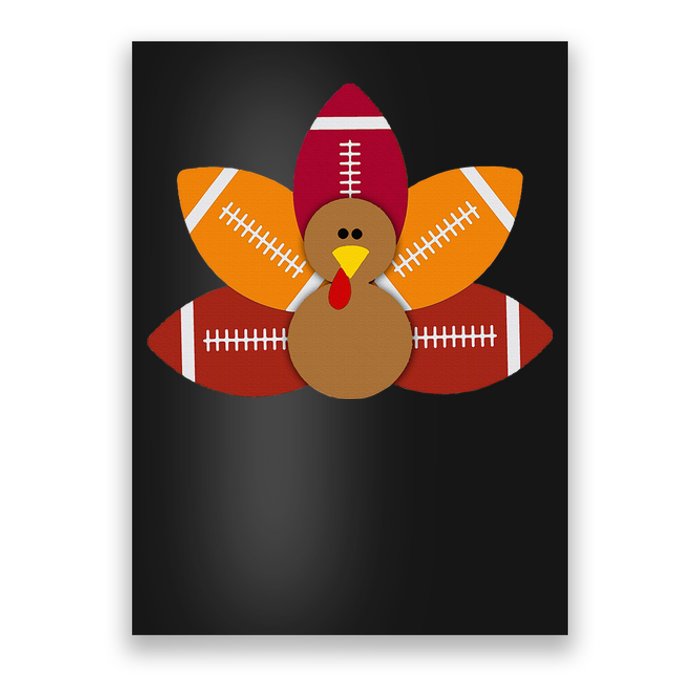 Funny Baby Turkey And Football Balls Sport Lovers Poster