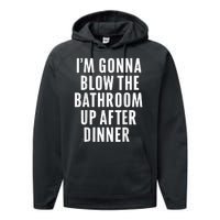 Funny Blow The Bathroom Adult Humor Inappropriate Offensive Performance Fleece Hoodie