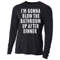 Funny Blow The Bathroom Adult Humor Inappropriate Offensive Cooling Performance Long Sleeve Crew