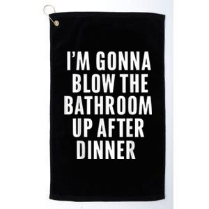 Funny Blow The Bathroom Adult Humor Inappropriate Offensive Platinum Collection Golf Towel