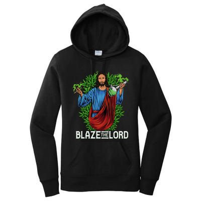 Funny Blaze The Lord High Stoned Jesus 420 Weed Lovers Gift Women's Pullover Hoodie