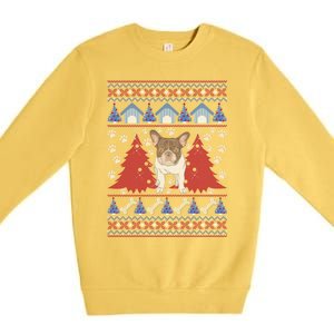 French Bulldog Ugly Christmas Holiday Dog Lover Xmas Gift Funny Gift Premium Crewneck Sweatshirt