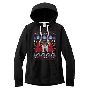 French Bulldog Ugly Christmas Holiday Dog Lover Xmas Gift Funny Gift Women's Fleece Hoodie