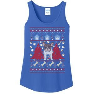 French Bulldog Ugly Christmas Holiday Dog Lover Xmas Gift Funny Gift Ladies Essential Tank