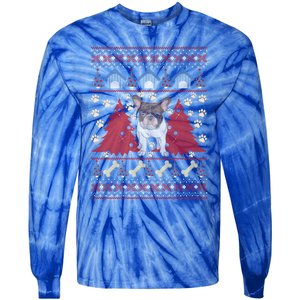 French Bulldog Ugly Christmas Holiday Dog Lover Xmas Gift Funny Gift Tie-Dye Long Sleeve Shirt