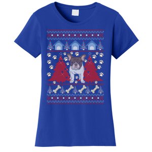 French Bulldog Ugly Christmas Holiday Dog Lover Xmas Gift Funny Gift Women's T-Shirt