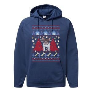 French Bulldog Ugly Christmas Holiday Dog Lover Xmas Gift Funny Gift Performance Fleece Hoodie