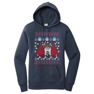 French Bulldog Ugly Christmas Holiday Dog Lover Xmas Gift Funny Gift Women's Pullover Hoodie