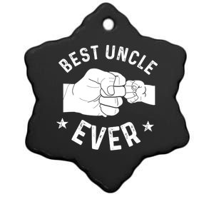 Funny Best Uncle Ever Fistgiftbump Cool Gift Ceramic Star Ornament