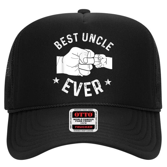 Funny Best Uncle Ever Fistbump High Crown Mesh Back Trucker Hat