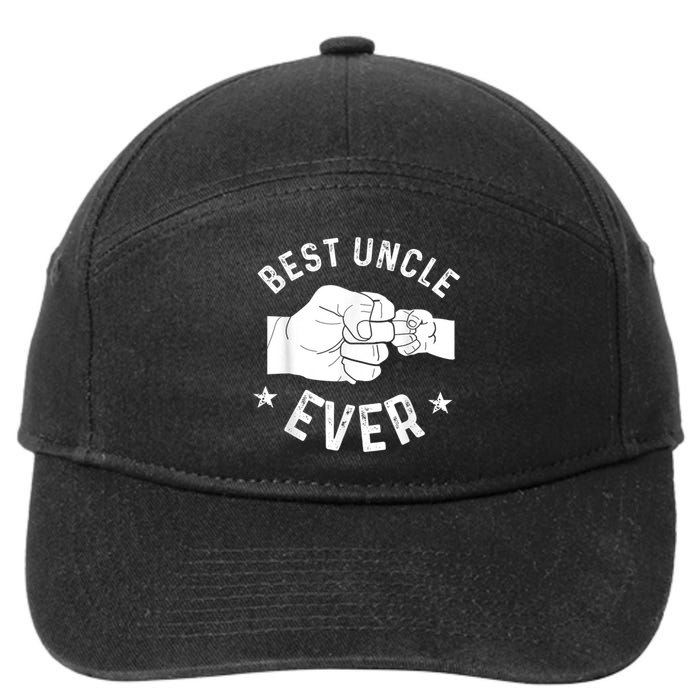 Funny Best Uncle Ever Fistbump 7-Panel Snapback Hat