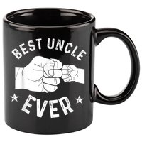 Funny Best Uncle Ever Fistbump 11oz C Handle Ceramic Mug