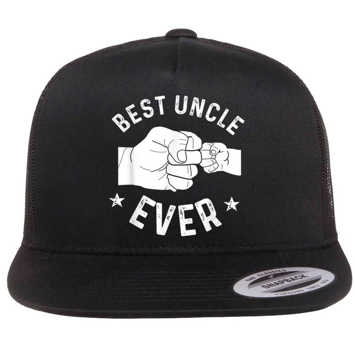 Funny Best Uncle Ever Fistbump Flat Bill Trucker Hat