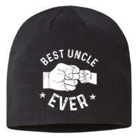 Funny Best Uncle Ever Fistbump Sustainable Beanie