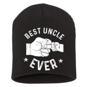 Funny Best Uncle Ever Fistbump Short Acrylic Beanie