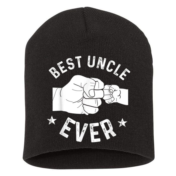 Funny Best Uncle Ever Fistbump Short Acrylic Beanie