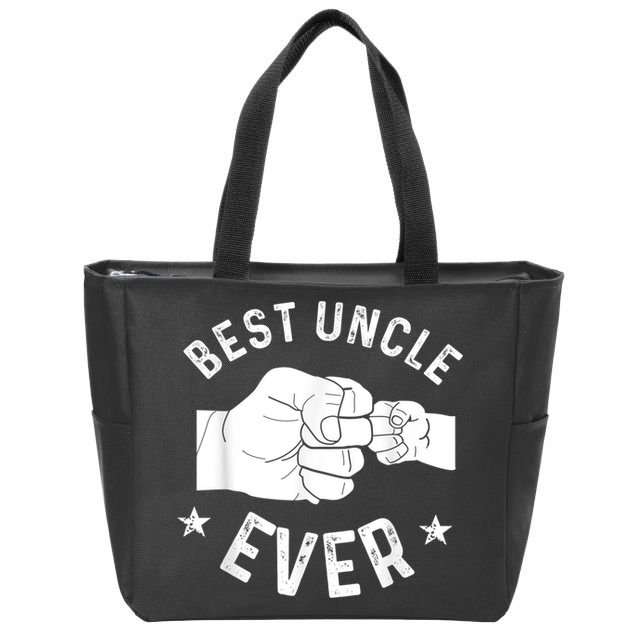 Funny Best Uncle Ever Fistbump Zip Tote Bag