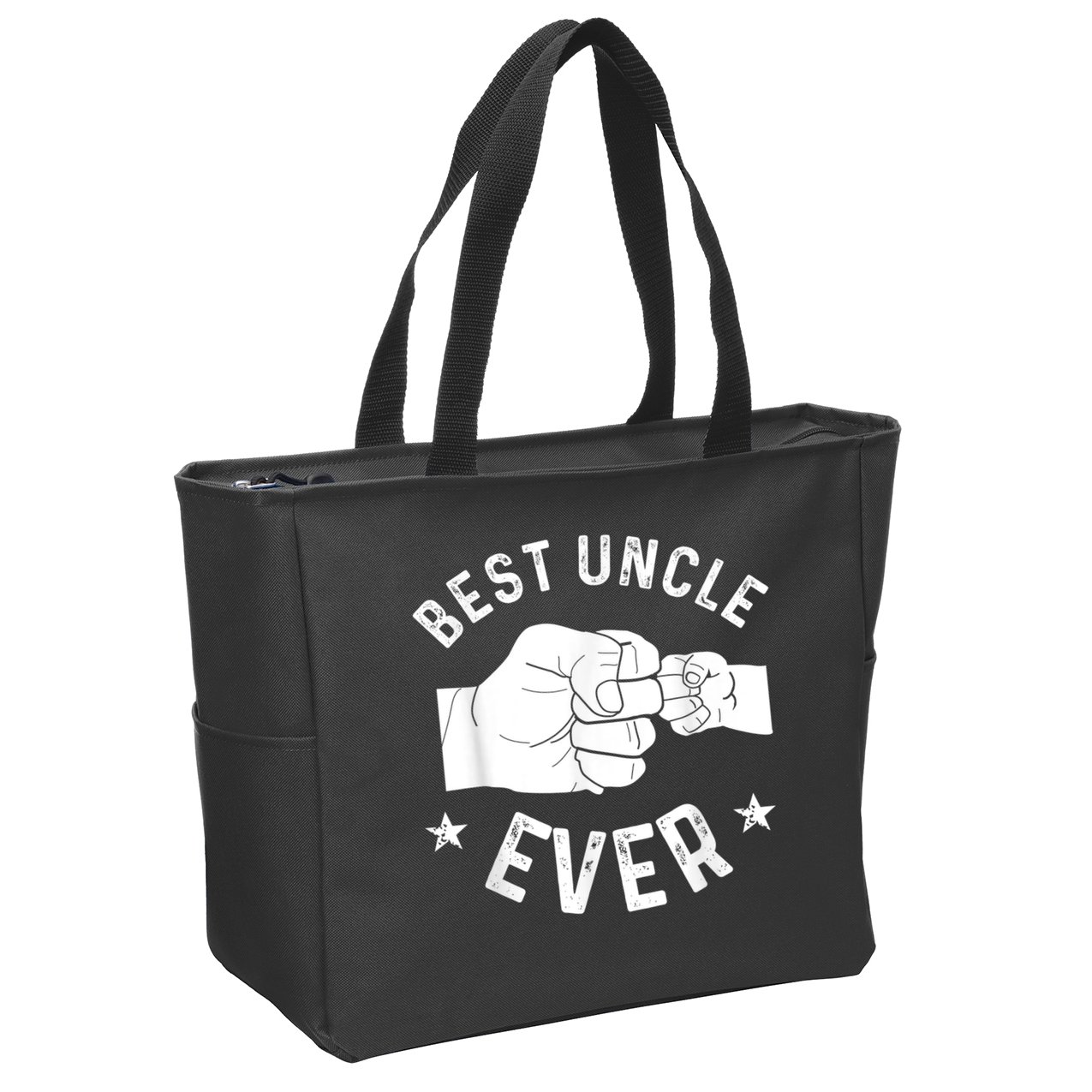 Funny Best Uncle Ever Fistbump Zip Tote Bag