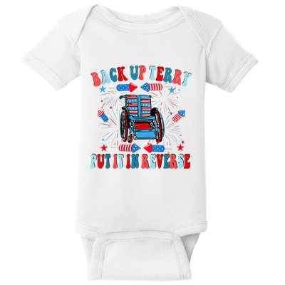 Funny Back Up Terry Put It In Reverse Firework 4th Of July Baby Bodysuit