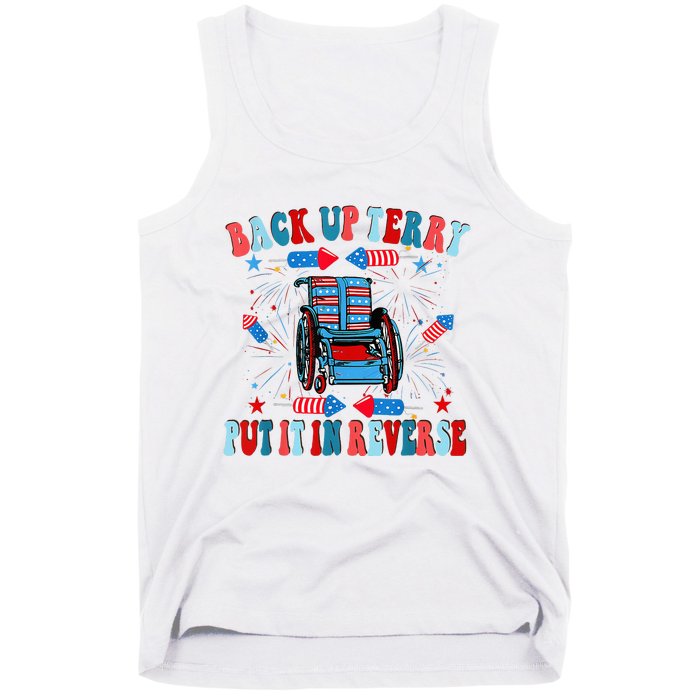 Funny Back Up Terry Put It In Reverse Firework 4th Of July Tank Top