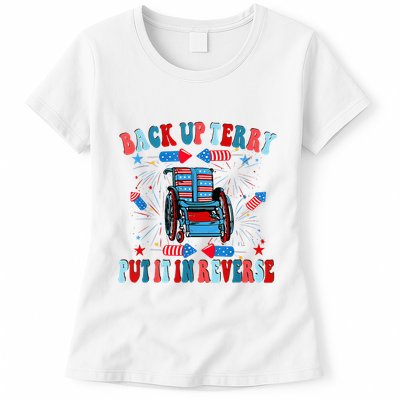 Funny Back Up Terry Put It In Reverse Firework 4th Of July Women's T-Shirt