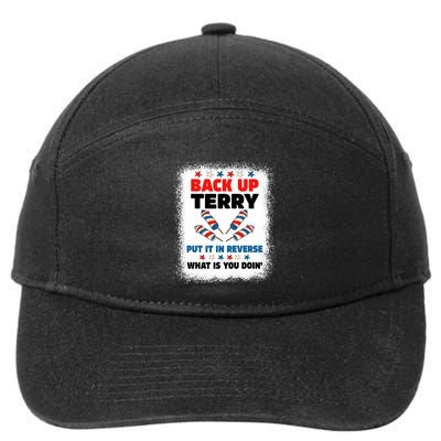 Fireworks Back Up Terry Put It In Reverse July 4th Bleached 7-Panel Snapback Hat