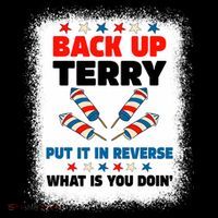 Fireworks Back Up Terry Put It In Reverse July 4th Bleached Kids T-Shirt