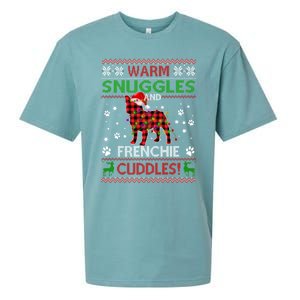 French Bulldog Ugly Christmas Sweater Xmas Pajama Dog Lover Gift Sueded Cloud Jersey T-Shirt