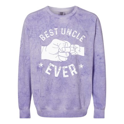 Funny Best Uncle Ever Fist Bump Colorblast Crewneck Sweatshirt